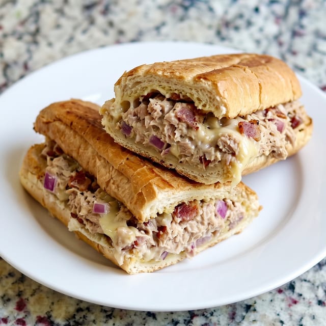 Tuna Salad Melt Hot Sub.