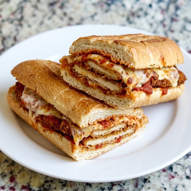 Chicken Parm Hot Sub.